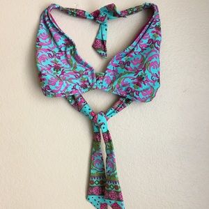 Turquoise and pink Becca Swimsuit